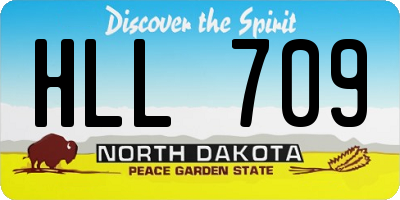 ND license plate HLL709