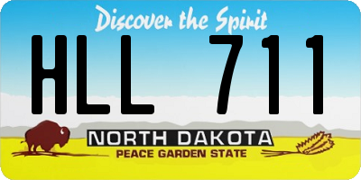 ND license plate HLL711