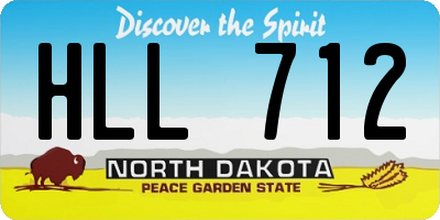 ND license plate HLL712