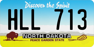 ND license plate HLL713