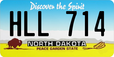 ND license plate HLL714