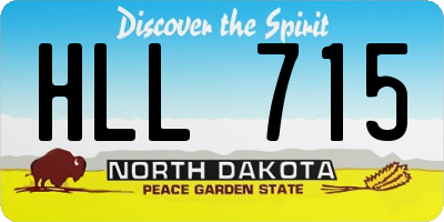ND license plate HLL715