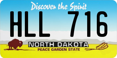 ND license plate HLL716