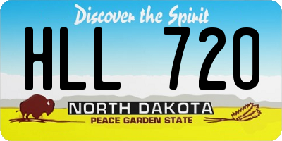 ND license plate HLL720