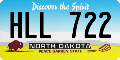 ND license plate HLL722
