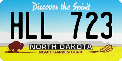 ND license plate HLL723