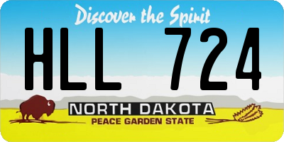 ND license plate HLL724