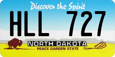 ND license plate HLL727