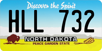 ND license plate HLL732