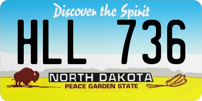 ND license plate HLL736