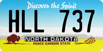 ND license plate HLL737