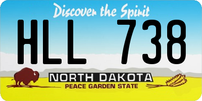 ND license plate HLL738