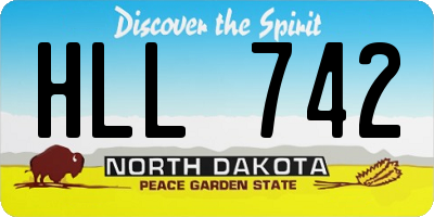 ND license plate HLL742