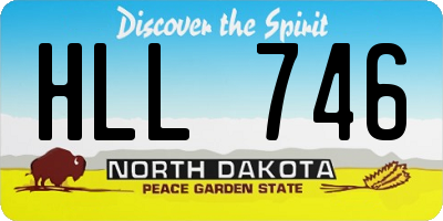 ND license plate HLL746