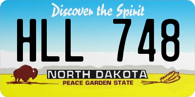 ND license plate HLL748