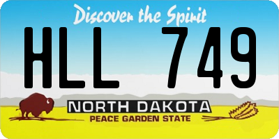 ND license plate HLL749