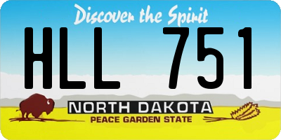 ND license plate HLL751