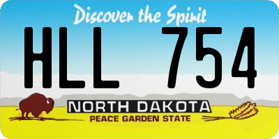 ND license plate HLL754