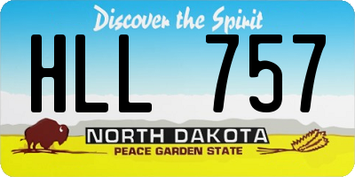 ND license plate HLL757