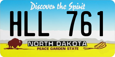 ND license plate HLL761