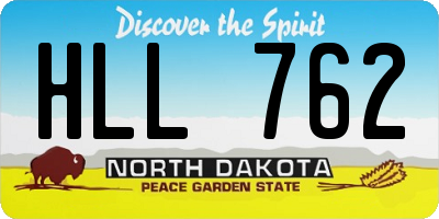 ND license plate HLL762
