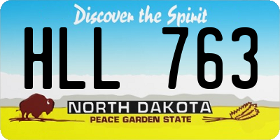 ND license plate HLL763