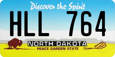 ND license plate HLL764