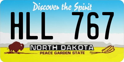 ND license plate HLL767
