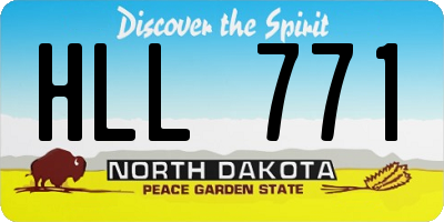 ND license plate HLL771