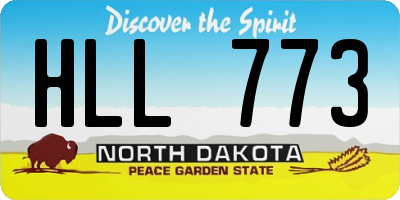 ND license plate HLL773