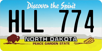 ND license plate HLL774