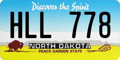 ND license plate HLL778
