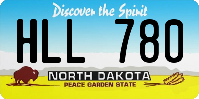 ND license plate HLL780