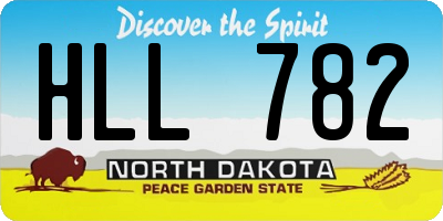 ND license plate HLL782