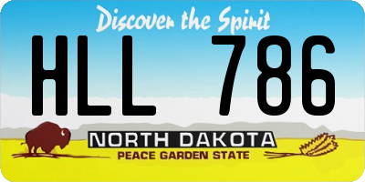 ND license plate HLL786
