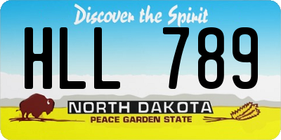 ND license plate HLL789