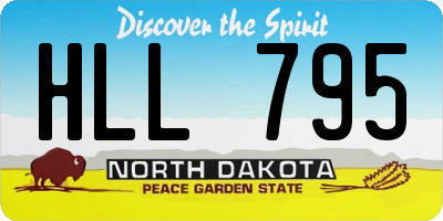 ND license plate HLL795