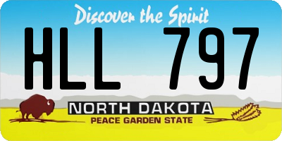 ND license plate HLL797