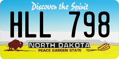 ND license plate HLL798