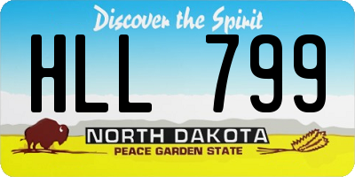 ND license plate HLL799