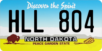 ND license plate HLL804