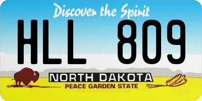 ND license plate HLL809