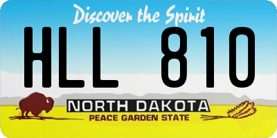 ND license plate HLL810