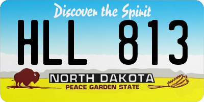 ND license plate HLL813