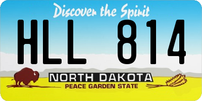 ND license plate HLL814