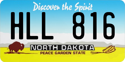 ND license plate HLL816