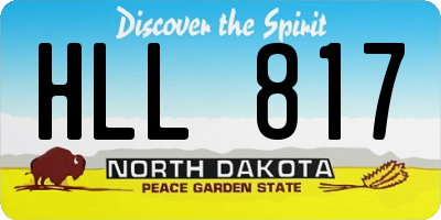 ND license plate HLL817