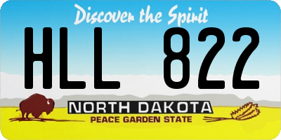 ND license plate HLL822