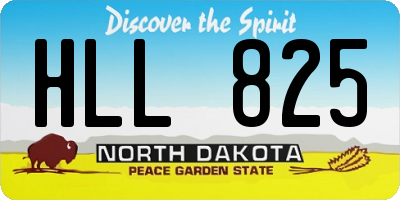 ND license plate HLL825