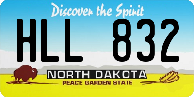 ND license plate HLL832